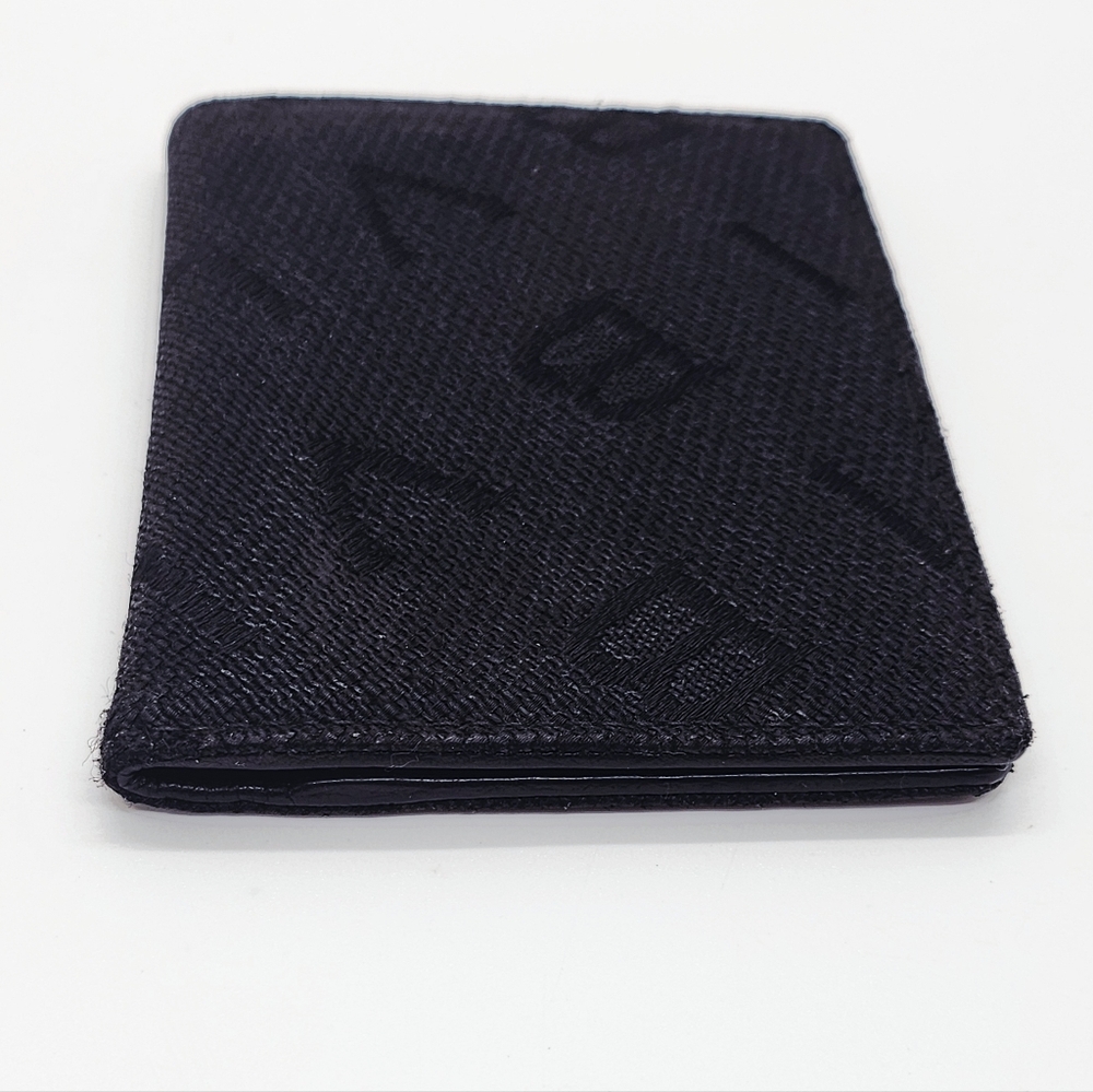 BVLGARI Logomania Canvas Leather Compact Bifold Wallet Cardholder - Picture 3 of 7